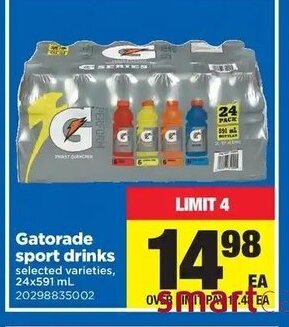 Real Canadian Superstore Gatorade Sport Drinks offer