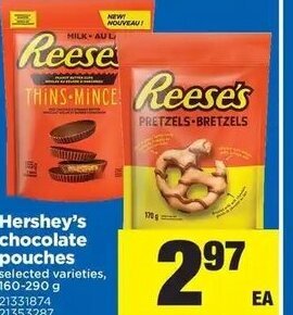 Real Canadian Superstore Hershey's chocolate pouches offer