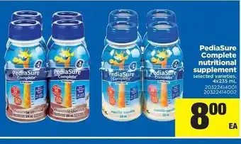 Real Canadian Superstore Pediasure complete nutrional supplement offer