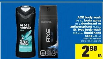 Real Canadian Superstore Axe body wash offer