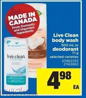 Real Canadian Superstore Live clean body wash offer