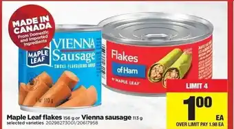 Real Canadian Superstore Maple leaf flakes vienna sausage offer