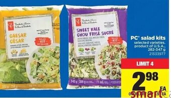 Real Canadian Superstore Pc salad kits offer
