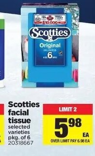 Real Canadian Superstore Scotties facial tissue offer