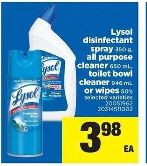 Real Canadian Superstore Lysol disinfectant spray offer
