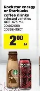 Real Canadian Superstore Rockstar energy or starbucks offer