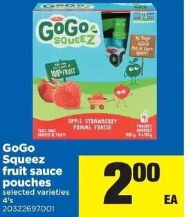 Real Canadian Superstore Gogo squeez fruit sauce pouches offer