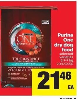 Real Canadian Superstore Purina one dry dog food offer