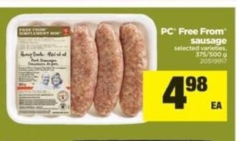 Real Canadian Superstore Pc free from sausage offer