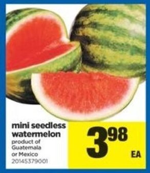 Real Canadian Superstore Mini seedless watermelon offer
