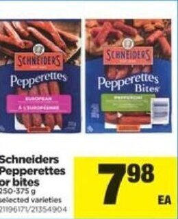 Real Canadian Superstore Schneiders pepperettes or bites offer