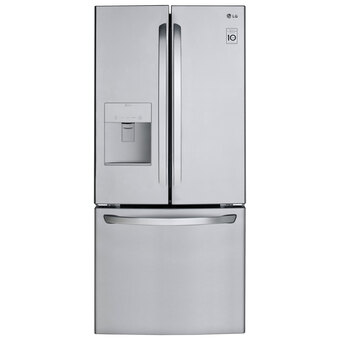 Best Buy LG 30" 21.8 Cu. Ft. French Door Refrigerator with Water Dispenser (LRFWS2200S) - Stainless Steel offer