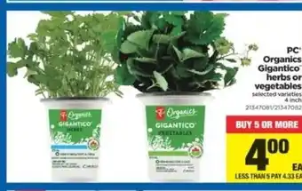 Real Canadian Superstore Pc Organic gigntico herbs offer