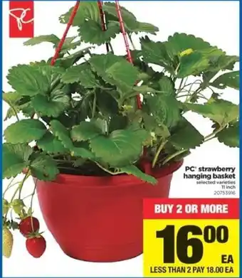Real Canadian Superstore Strawberry hanging basket offer