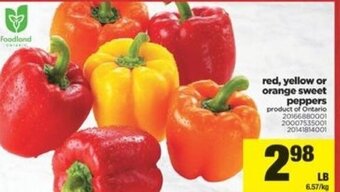 Real Canadian Superstore Red,yellow or orange sweet peppers offer