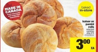 Real Canadian Superstore Kaiser or panini rolls offer