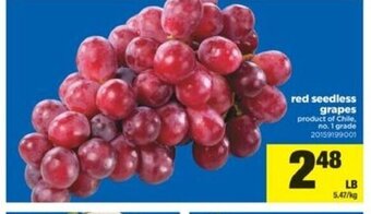 Real Canadian Superstore Red seedless grapes offer
