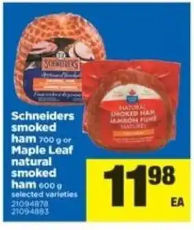 Real Canadian Superstore Schneiders smooked ham offer