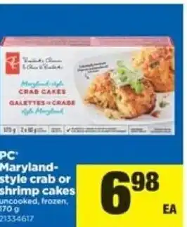 Real Canadian Superstore Maryland-Style crab or shrimp cakes offer
