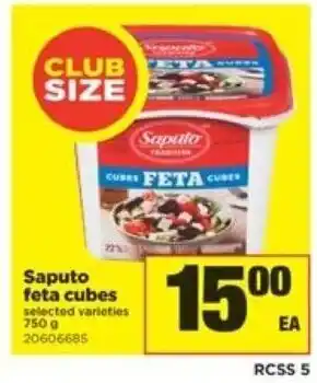 Real Canadian Superstore Saputo feta cubes offer