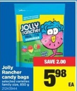 Real Canadian Superstore Jolly rancher candy bags offer
