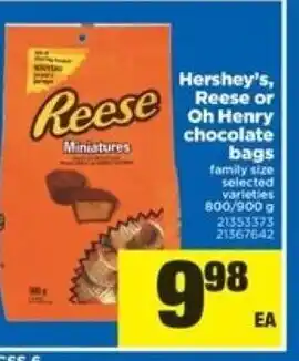 Real Canadian Superstore Hershey's' Reese oh henry chocolate bags offer