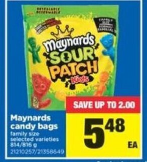 Real Canadian Superstore Maynards candy bags offer
