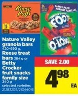 Real Canadian Superstore Nature valley granola bars offer