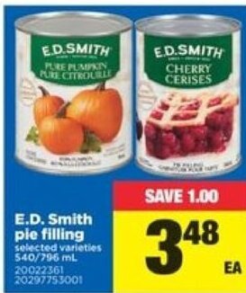 Real Canadian Superstore E.d smith pie filling offer