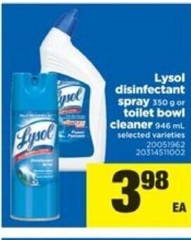 Real Canadian Superstore Lysol disinfectant spray offer