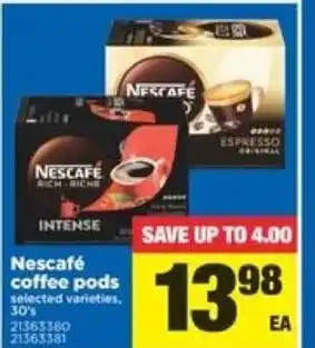 Real Canadian Superstore Nescafe coffee pods offer
