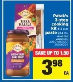 Real Canadian Superstore Patak's 3-step cooking kit offer