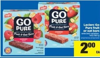 Real Canadian Superstore Leclerc go pure fruit or oat bars offer