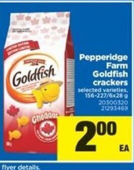 Real Canadian Superstore Pepperidge farm goldfish crackers offer