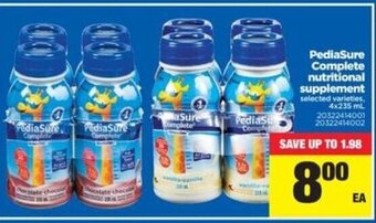 Real Canadian Superstore Pediasure complete nutritional supplement offer