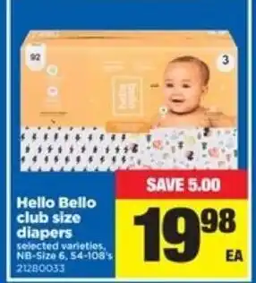 Real Canadian Superstore Hello bello club size diapers offer