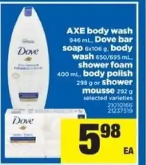 Real Canadian Superstore Axe body wash dove bar soap offer