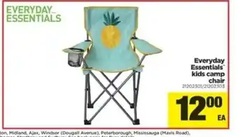 Real Canadian Superstore Everyday essentials kids camp chair offer