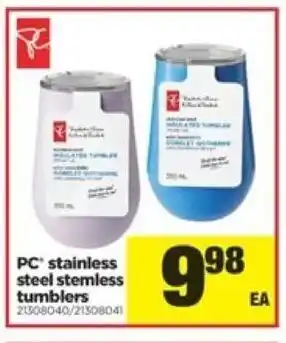 Real Canadian Superstore Pc stainless steel stemless tumblers offer