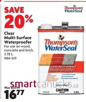Home Hardware Clear multi-surface waterproofer offer