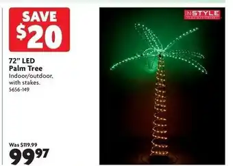 Home Hardware 72" led palm tree offer