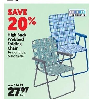 Home Hardware High back webbed folding chair offer