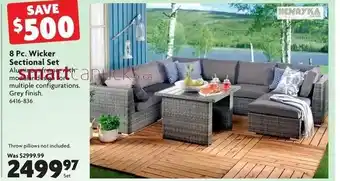 Home Hardware 8 pc. wicker sectional set offer
