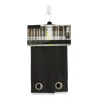 Giant Tiger HomeStyles Faux Silk Curtain Panel with Grommets, 96-in, Black, 1-Pack offer