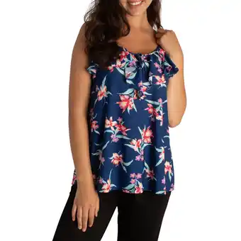 Giant Tiger lily morgan Women's Printed Flutter Sleeveless Round Neck Cami offer