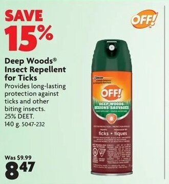 Home Hardware Deep woods insect repellent for ticks offer
