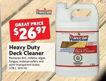 Home Hardware Heavy duty deck cleaner offer