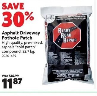 Home Hardware Asphalt driveway pothole patch offer