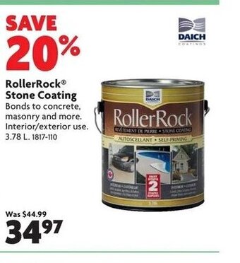 Home Hardware Rollerrock Stone coating offer