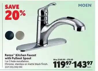 Home Hardware Renzo kitchen faucet offer